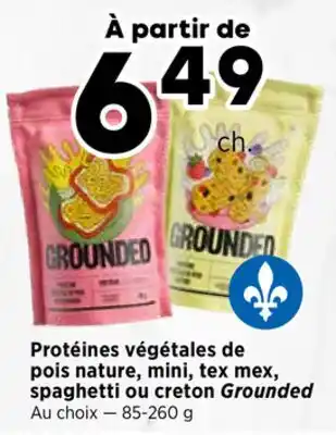 Val-Mont Protéines végétales de pois nature, mini, tex mex, spaghetti ou créton Grounded offer