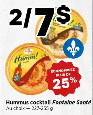 Val-Mont Hummus cocktail Fontaine Santé offer