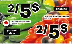 Val-Mont Concombres libanais Tomates medley ou raisins offer