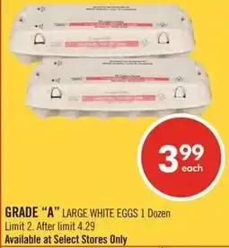 Shoppers Drug Mart Grade "A" large white eggs offer
