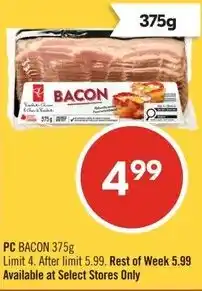 Shoppers Drug Mart PC bacon offer
