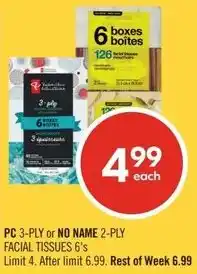Shoppers Drug Mart Pc 3-ply or no name 2-ply offer