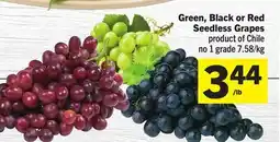 Foodland Green, Black or Red Seedless Grapes offer