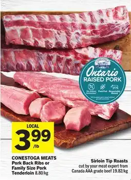 Foodland CONESTOGA MEATS Pork Back Ribs or Family Size Pork Tenderloin offer