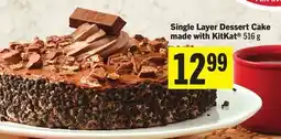 Foodland Single Layer Dessert Cake made with KitKat offer