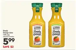 Longo's Simply Orange Juice offer