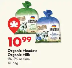 Longo's Organic Meadow Organic Milk offer