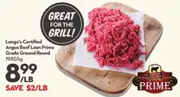 Longo's Longo's Certified Angus Beef Lean Prime Grade Ground Round offer