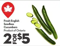 Longo's Fresh English Seedless Cucumbers offer