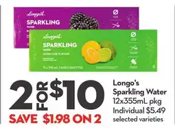 Longo's Longo's Sparkling Water offer