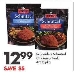 Longo's Schneiders Schnitzel Chicken or Pork offer