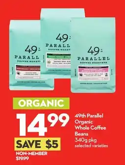 Longo's 49th Parallel Organic Whole Coffee Beans offer