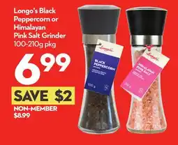 Longo's Longo's Black Peppercorn or Himalayan Pink Salt Grinder offer