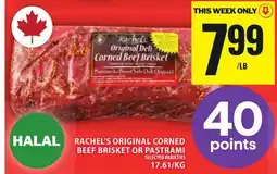Food Basics RACHEL'S ORIGINAL CORNED BEEF BRISKET OR PASTRAMI offer