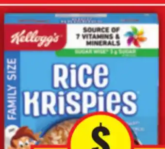 Food Basics KELLOGG'S FAMILY SIZE CEREAL offer