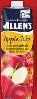Food Basics ALLEN'S APPLE JUICE OR FRUIT COCKTAIL offer