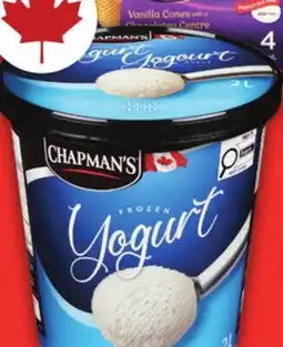 Food Basics CHAPMAN'S FROZEN YOGURT 2 L NOVELTIES 4'S offer