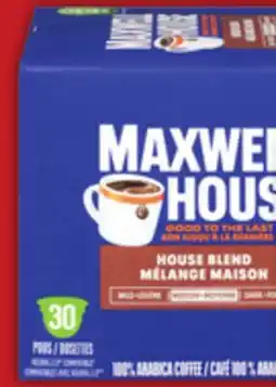 Food Basics TIMOTHY'S, MAXWELL HOUSE OR IRRESISTIBLES COFFEE CAPSULES offer