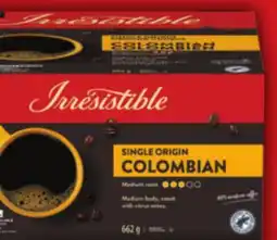 Food Basics IRRESISTIBLE OR SELECTION COFFEE CAPSULES offer