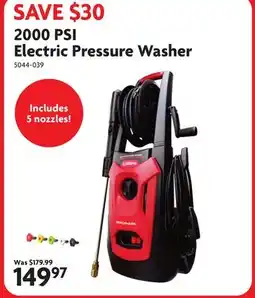 Home Hardware 2000 PSI Electric Pressure Washer offer