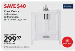 Home Hardware Clare Vanity offer