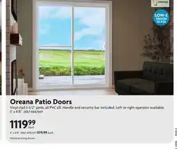 Home Hardware Oreana Patio Doors offer