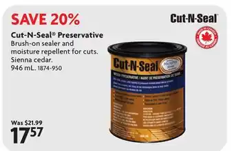 Home Hardware Cut-N-Seal Preservative offer