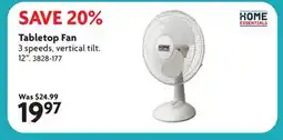 Home Hardware Tabletop Fan offer