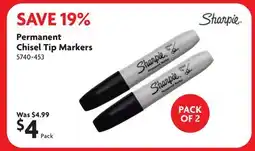Home Hardware Permanent Chisel Tip Markers offer