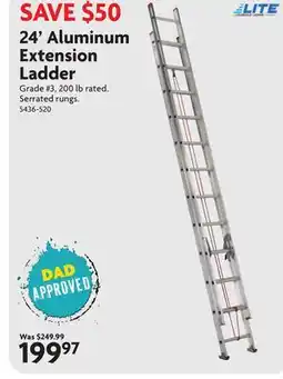 Home Hardware 24' Aluminum Extension Ladder offer