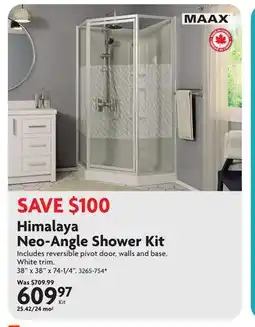 Home Hardware Himalaya Neo-Angle Shower Kit offer