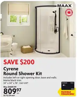 Home Hardware Cyrene Round Shower Kit offer