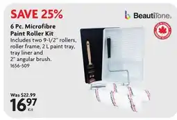 Home Hardware 6 Pc. Microfibre Paint Roller Kit offer