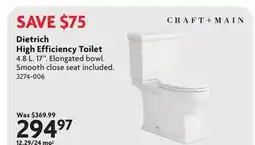 Home Hardware Dietrich High Efficiency Toilet offer