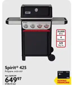 Home Hardware Spirit 425 offer