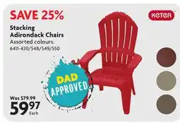 Home Hardware Stacking Adirondack Chairs offer