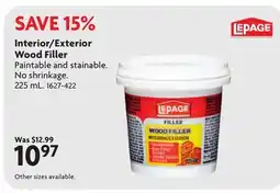 Home Hardware Interior/Exterior Wood Filler offer