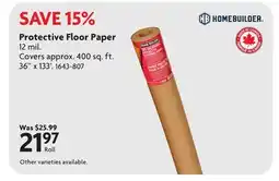Home Hardware Protective Floor Paper offer