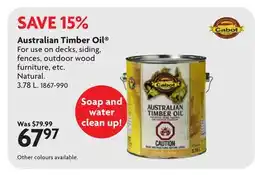 Home Hardware Australian Timber Oil offer