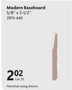 Home Hardware Modern Baseboard offer