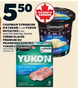 Valu-mart CRÈME GLACÉE PREMIUM, 2 L OU FRIANDISES GLACÉES YUKON, 5-8'S CHAPMAN'S offer