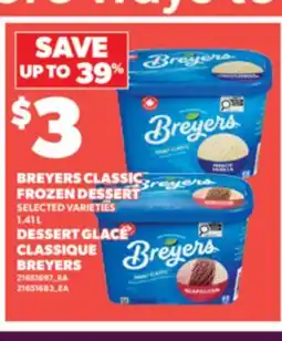 Valu-mart DESSERT GLACÉ CLASSIQUE BREYERS offer