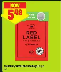 FreshCo Sainsbury's Red Label Tea Bags offer