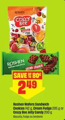 FreshCo Roshen Wafers Sandwich Cookies 142 g Cream Fudge 205 g or Crazy Bee Jelly Candy 200 g offer