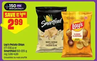 FreshCo Lay's Potato Chips 177-235 g or Smartfood 150-220 g offer