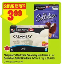 FreshCo Chapman's Markdale Creamery Ice Cream 2 L or Canadian Collection Bars offer