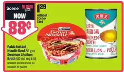 FreshCo Paldo Instant Noodle Bowl 86 g or Swanson Chicken Broth mL reg 442 mL offer
