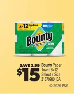 Real Canadian Superstore BOUNTY PAPER TOWEL, 6=12 offer