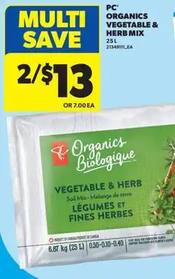 Real Canadian Superstore PC ORGANICS VEGETABLE & HERB MIX offer