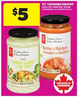Real Canadian Superstore PC COOKING SAUCES offer
